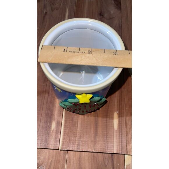 Vintage Mikasa "Merry Season" Christmas Canister Cookie Jar - Picture 6 of 7